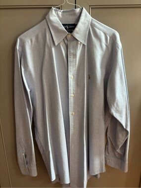 Ralph Lauren Yarmouth Men's Pale Blue Oxford Button-Down Shirt 16